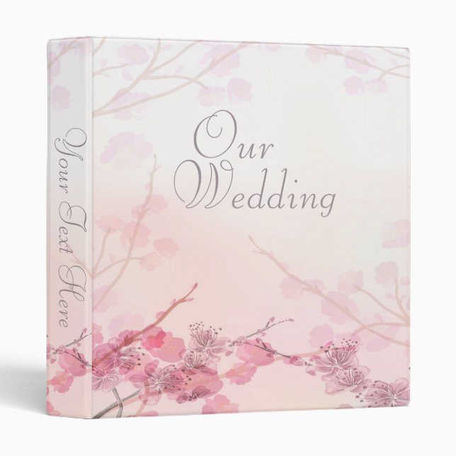 Pink Orchid Wedding Binder (Front/Spine)