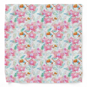 Pink orchids. bandana