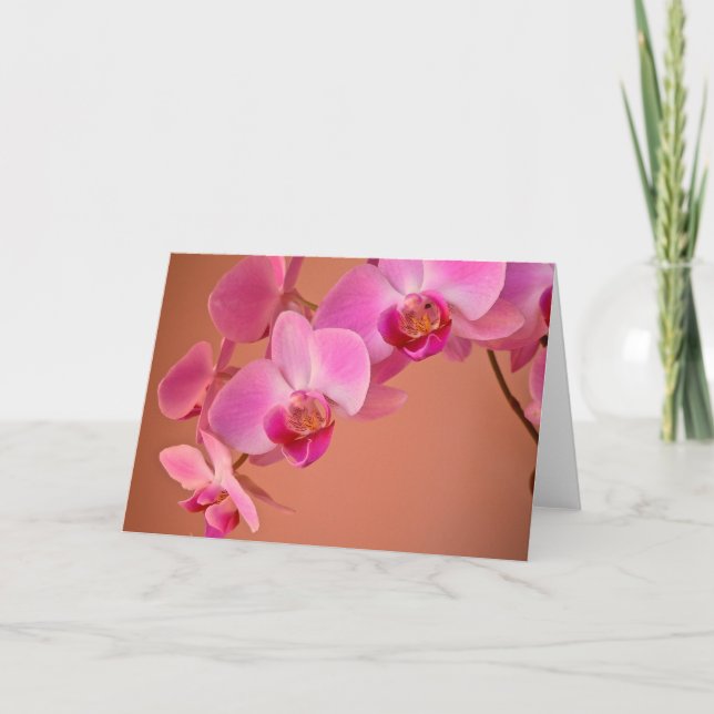 Pink Orchids Card (Front)