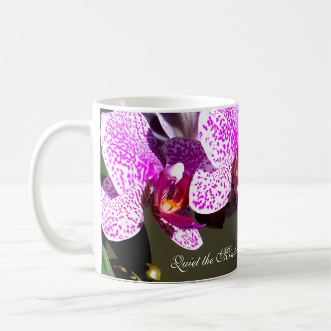 Pink Orchids Coffee Mug (Left)