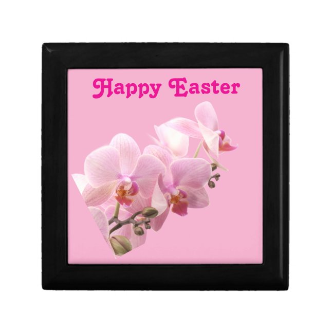 Pink Orchids “Happy Easter”  Gift Box (Front)