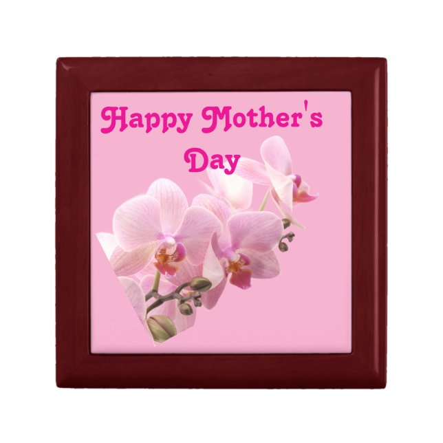 Pink Orchids “Happy Mother's Day”  Gift Box (Front)