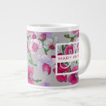 Pink Orchids In Bloom | Add Your Name Large Coffee Mug