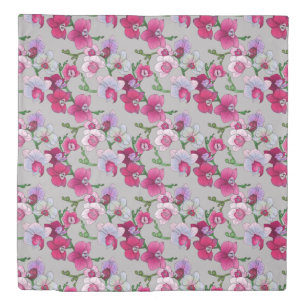 Pink Orchids In Bloom Duvet Cover
