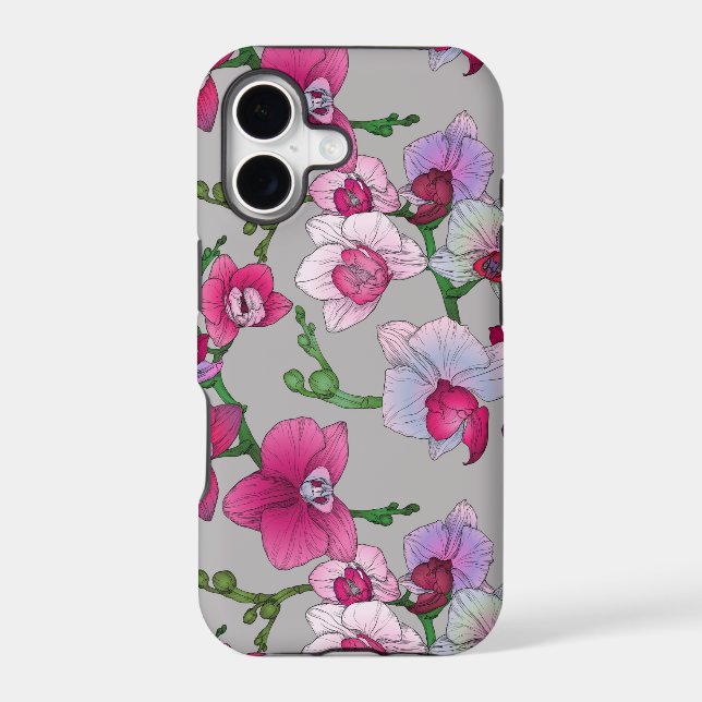 Pink Orchids In Bloom Iphone Case (Back)