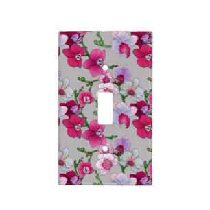 Pink Orchids In Bloom Light Switch Cover