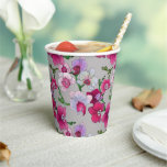 Pink Orchids In Bloom Paper Cups