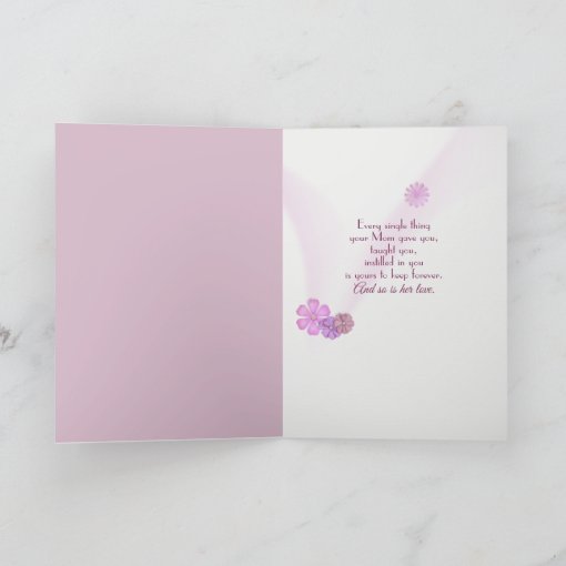 pink orchids loss of Mother sympathy Thank You Card | Zazzle