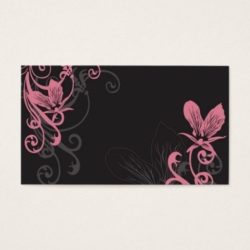 Customizable Pink orchids Profile Card Business Card Template