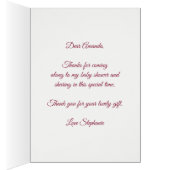 Pink Orchids & Roses Baby Shower Cards (Inside (Right))