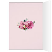 Pink Orchids & Roses Baby Shower Cards (Inside (Left))