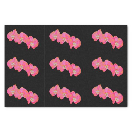 Pink Orchids Tissue Paper
