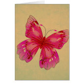 Pink Oriental vintage butterfly art (Front)