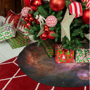 Pink Orion Nebula Brushed Polyester Tree Skirt