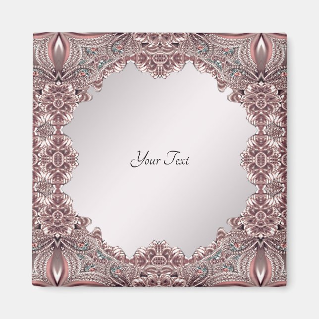 Pink Ornamental Magnet (Front)