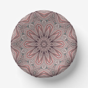 Pink Ornamental Paper Bowls