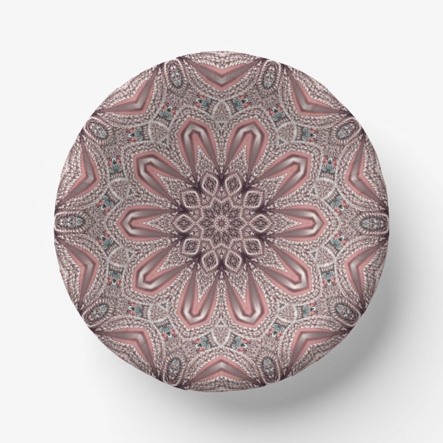 Pink Ornamental Paper Bowls (Front)