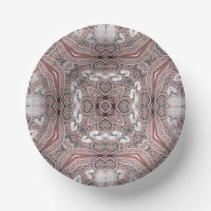 Pink Ornamental Paper Bowls