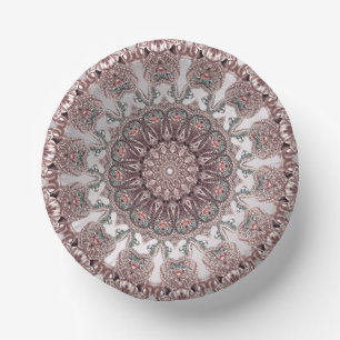 Pink Ornamental Paper Bowls