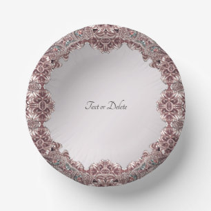 Pink Ornamental Paper Bowls