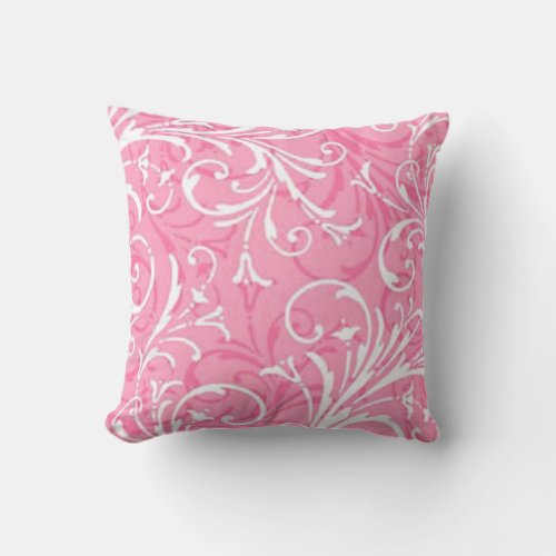 Pink Ornamental Reversible Pillow