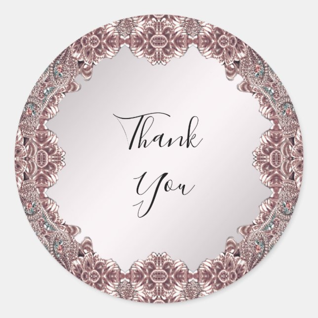 Pink Ornamental Sticker (Front)