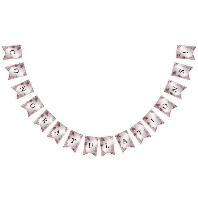 Pink Ornate Floral Bunting Flag (All)