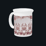 Pink Ornate Floral Porcelain Pitcher<br><div class="desc">Beautiful Pink Ornate Floral Porcelain Pitcher</div>