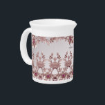 Pink Ornate Floral Porcelain Pitcher<br><div class="desc">Beautiful Pink Ornate Floral Porcelain Pitcher</div>