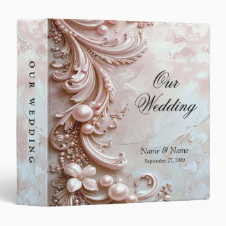 Pink Ornate Pearl and Floral Album Binder