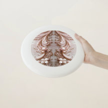 Pink Ornate Pearl and Floral Frisbee