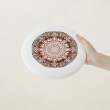 Pink Ornate Pearl and Floral Frisbee