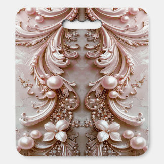 Pink Ornate Pearl and Floral Stadium Seat Cushion