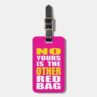 Pink Other Red Bag Luggage Tag