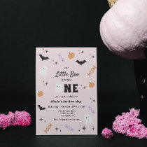 Pink Our Little Boo Halloween 1st Birthday Invitation