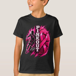 Pink out basketball breast cancer awareness month T-Shirt