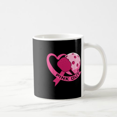 Pink Out Breast Cancer Pink Ribbon Heart amp Pic Coffee Mug