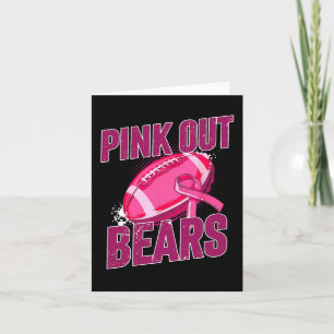 Pink Out Football Tackle Breast Cancer Card