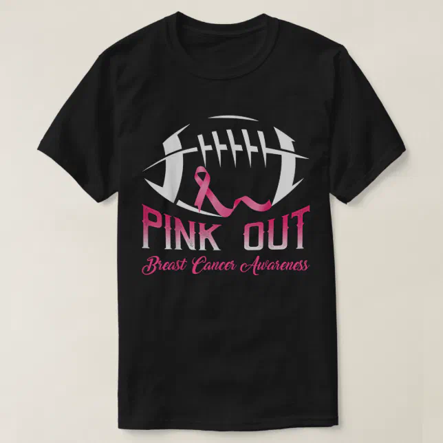 Pink Out Shirt Breast Cancer Football For Men Wome Zazzle