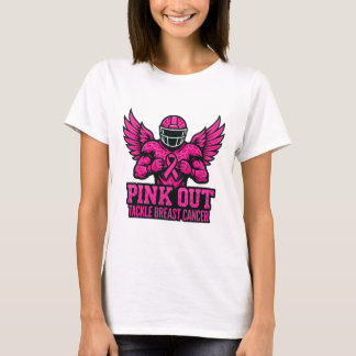 Pink Out Tackle Breast Cancer Awareness American F T-Shirt