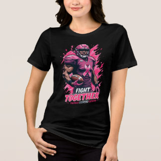 Pink Out Tackle Breast Cancer Awareness Football  Tri-Blend Shirt