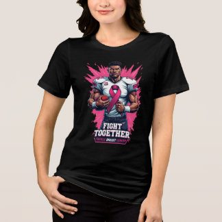 Pink Out Tackle Breast Cancer Awareness Football  Tri-Blend Shirt