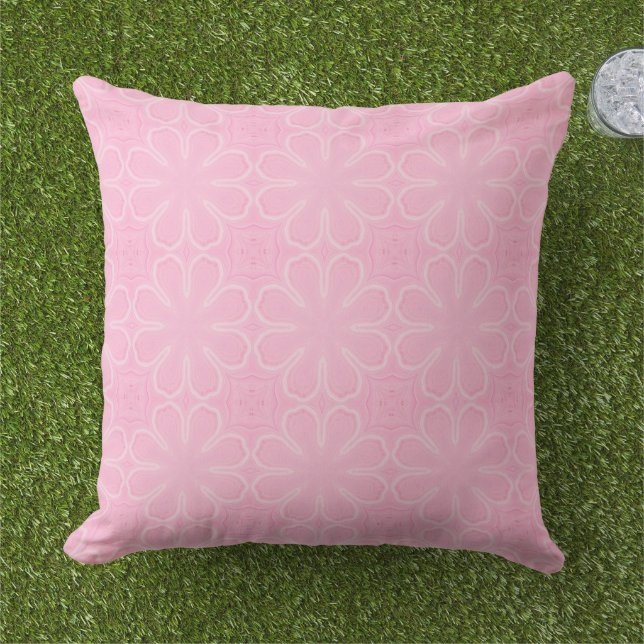 Pink Outdoor Pillow (Grass)