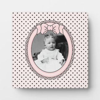 Pink Oval Frame with Bow - Customize with Your Pic