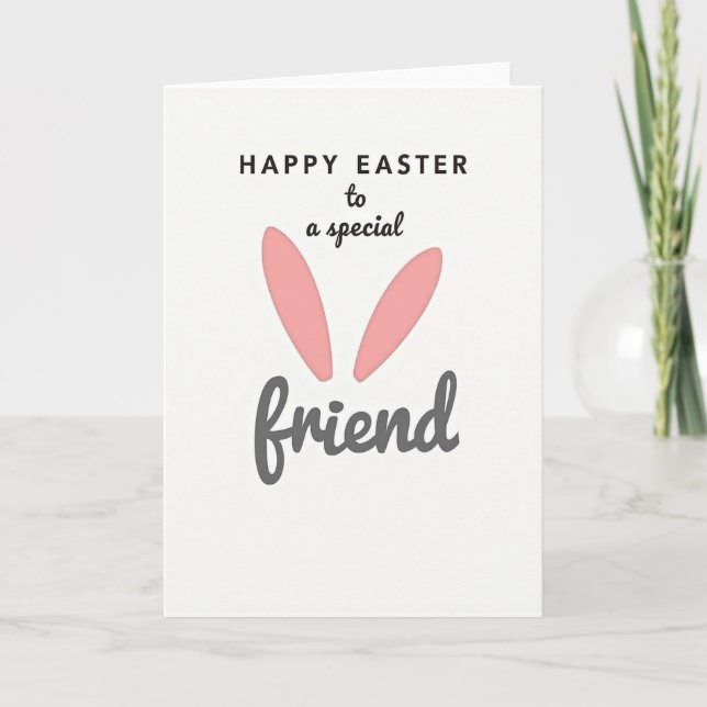 Pink Ovals Easter Friend Card (Front)