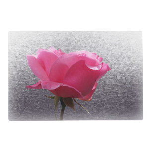 pink over gray placemat