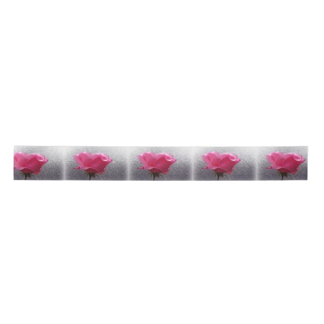 pink over gray satin ribbon (Front)