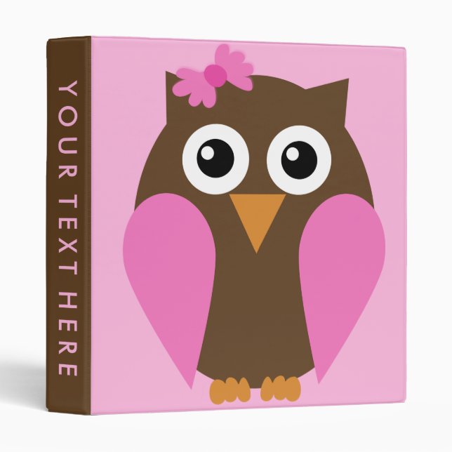 Pink Owl & A Bow Binder (Front/Spine)