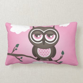 Pink Owl  American Mojo Throw Pillow by nyxxie at Zazzle