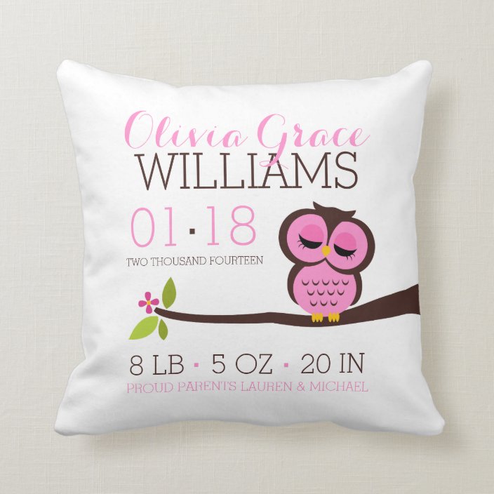 owl baby pillow